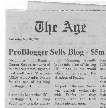 فروش یک وبلاگ به مبلغ ۵ میلیون دلار