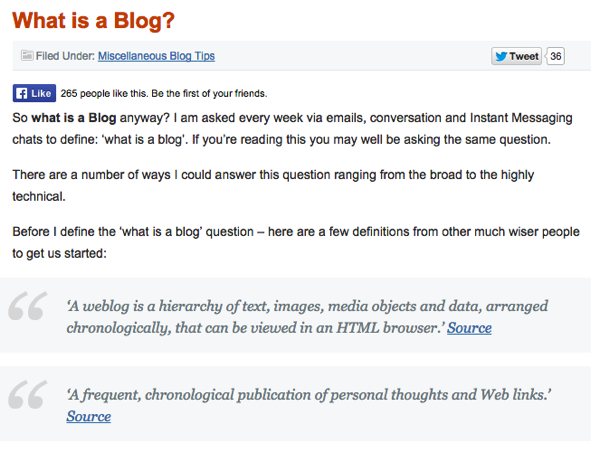 Beginner blogging question